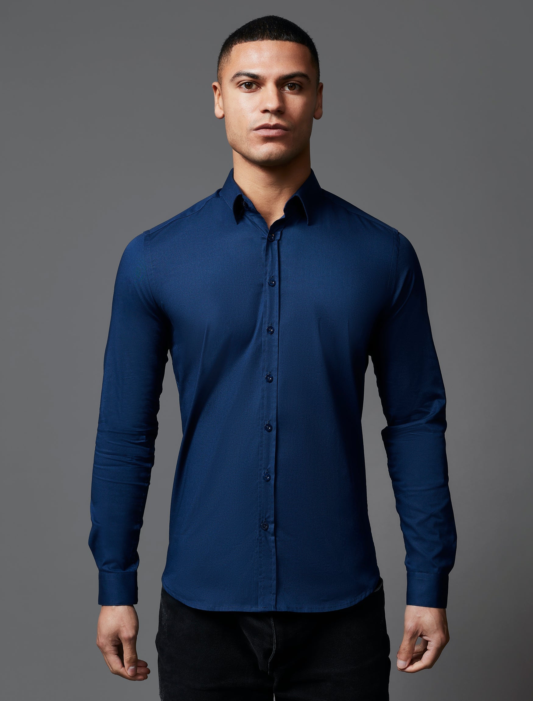 Navy Vittorini Fit Shirt